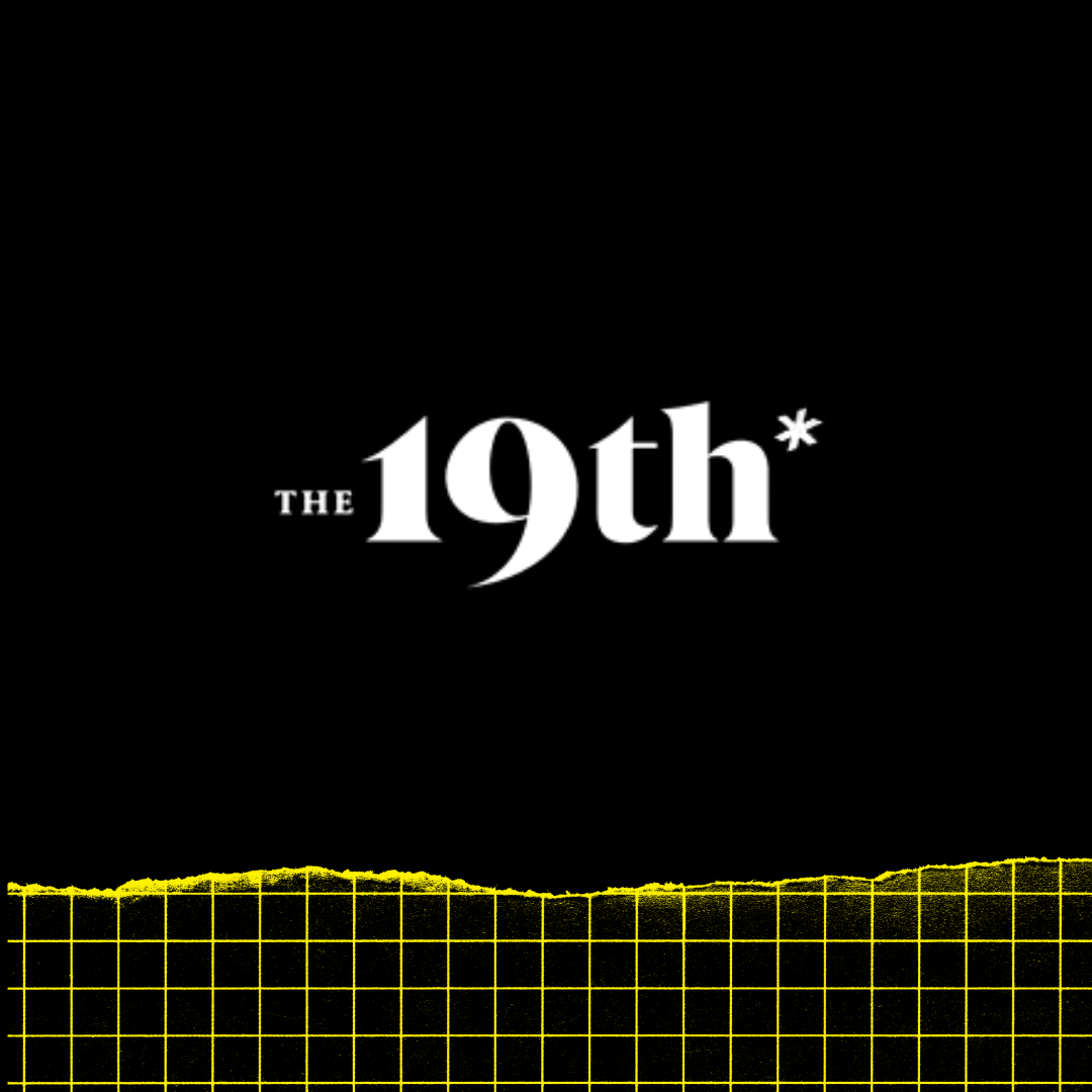 The 19th logo on black background with yellow grid at the bottom